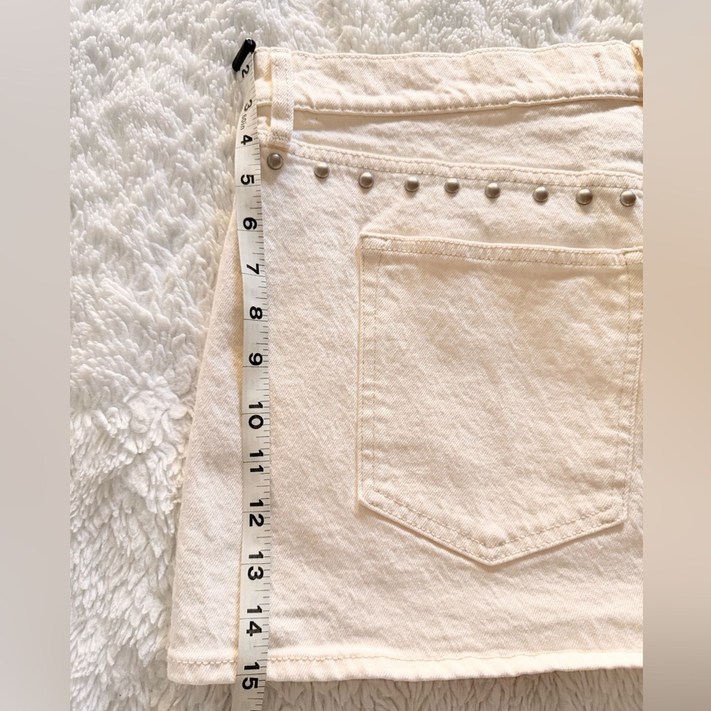 Abercrombie & Fitch Cream Studded Mini Skirt - Picture 7 of 7